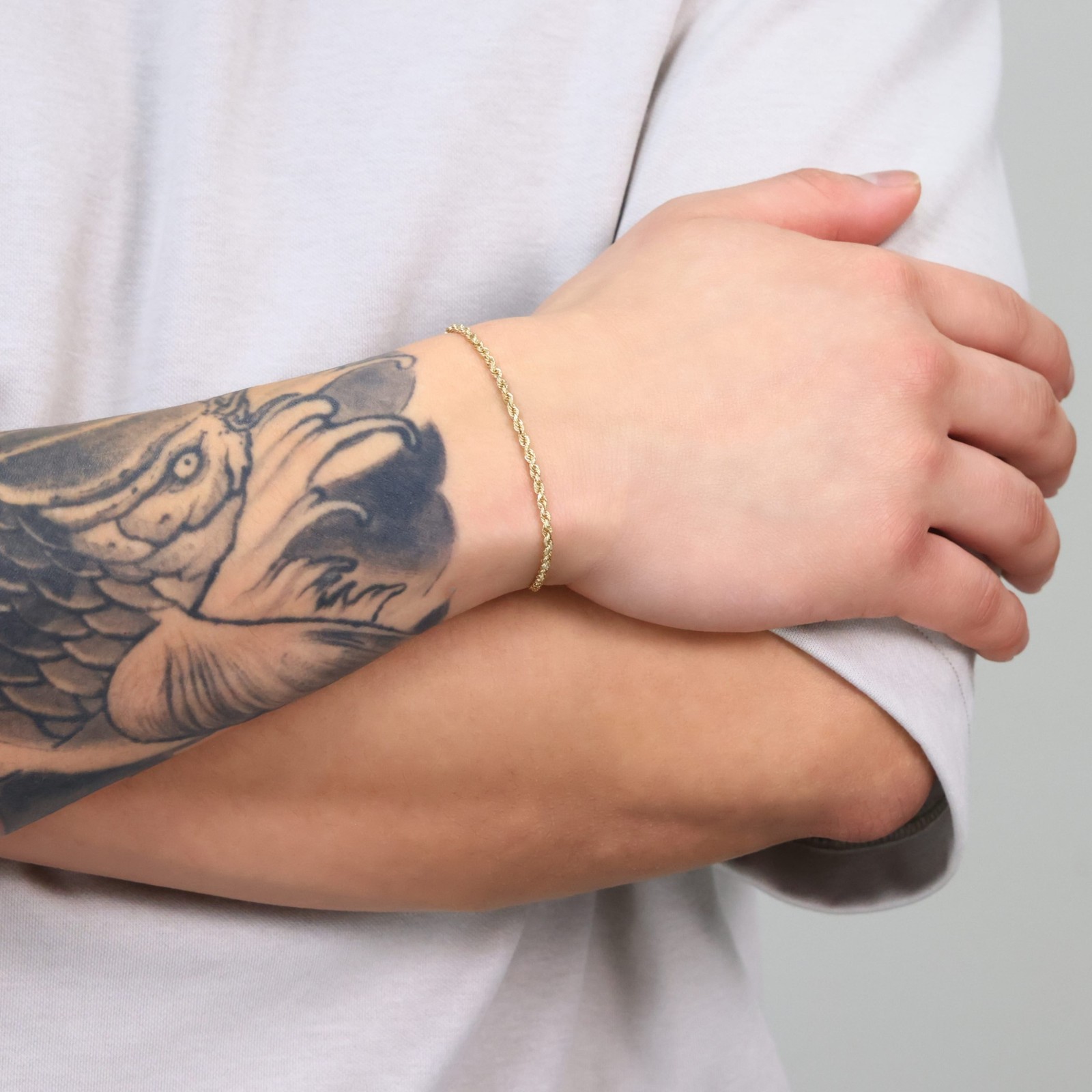 10K Yellow Gold 2mm-7mm D/C Rope Chain Bracelet Men Women 7″ 7.5″ 8″ 8.5″ 9″