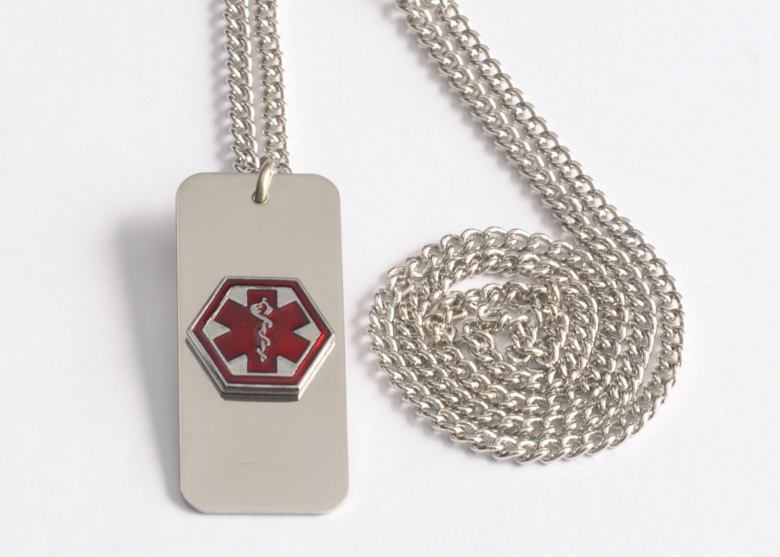 Medical Alert ID Bracelet – FREE ID Wallet Card,Engraving & Ship -Made in USA
