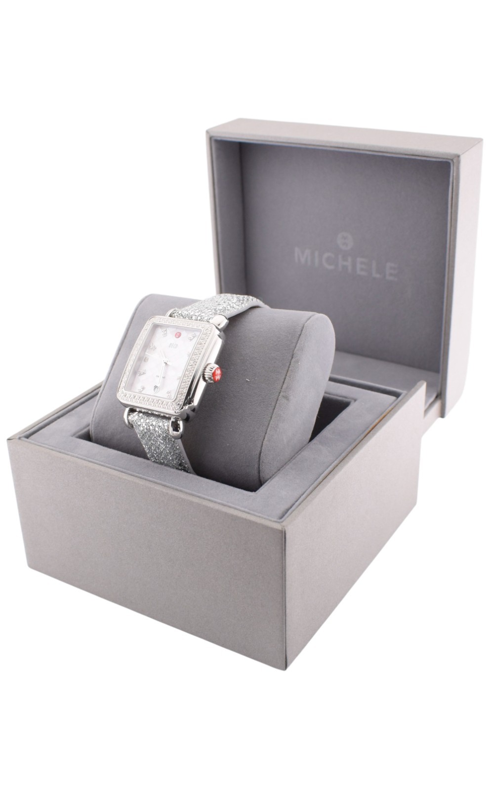 New Michele Deco Mosaic Mother of Pearl Diamond Dial Diamond Watch MW06T01A1046