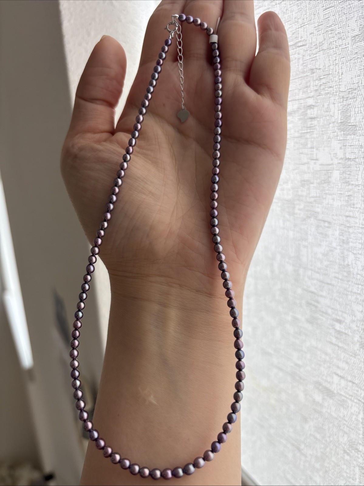 Purple Color Freshwater Pearl Neclace Necklace 16 Inches