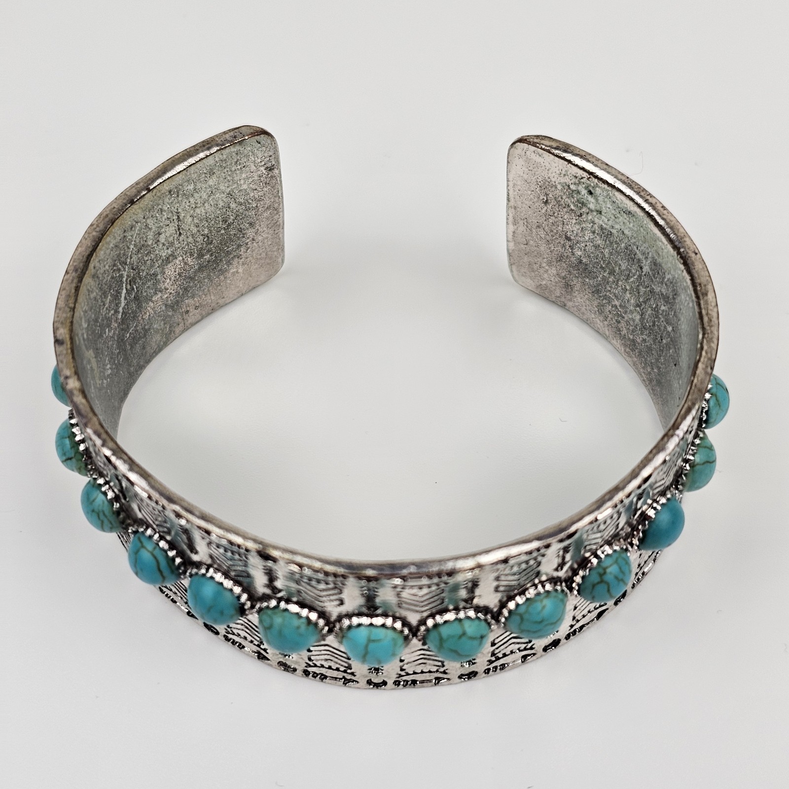 JEWERLY – Sterling Silver Native American Vintage Antique Cuff Bracelet 2.5 oz