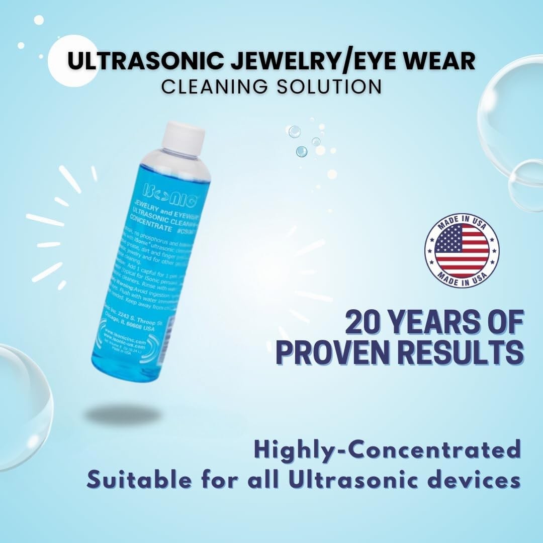 Ultrasonic Jewelry & Eyewear Cleaning Solution Concentrate (8 fl oz) –