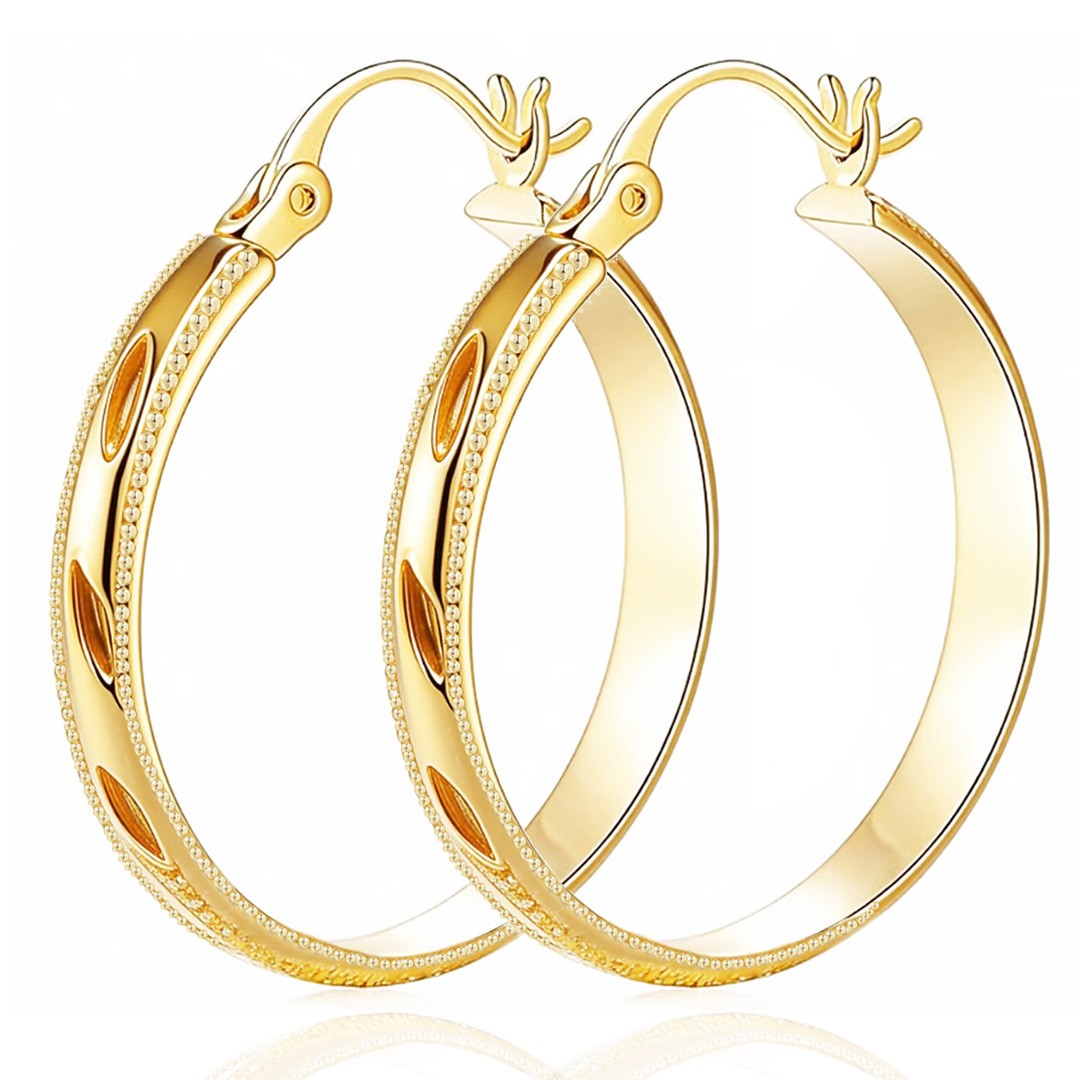 14k Gold Hoop Earrings Large Chunky Hoop Earring Women Hoops Earring 20/25/30MM
