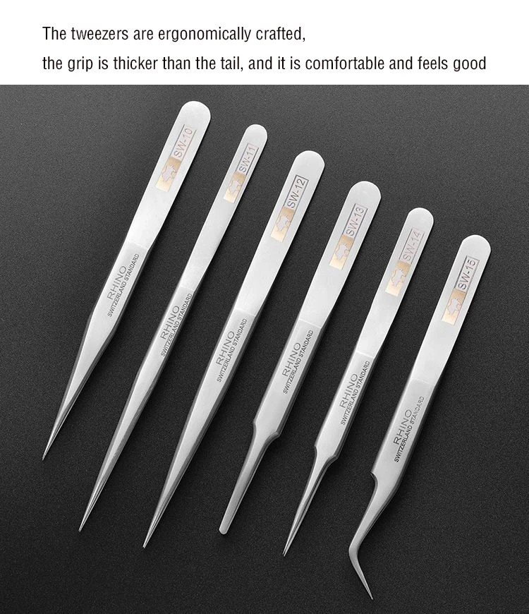Titanium Alloy Precision Tweezers 0.15mm Fine Tip Phone PCB Repair Tool