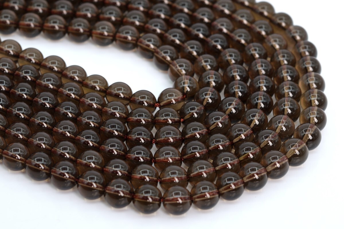 8MM Natural Smoky Quartz Beads Grade AAA Round Gemstone Loose Beads