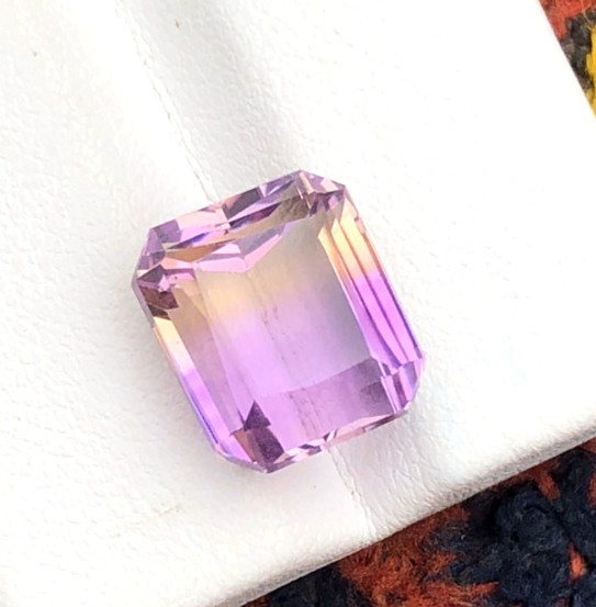 9 Carat Natural Bi Color Faceted Ametrine Cut Stone Loose Gemstone