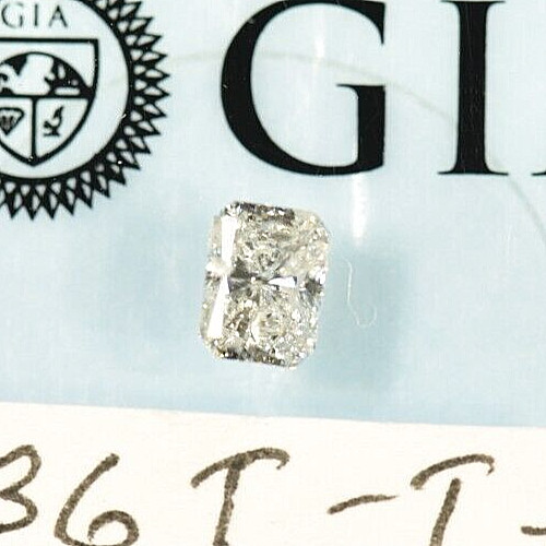 GIA Certified .36ct. Natural Loose Diamond I I3 Rectangular Modified Brilliant