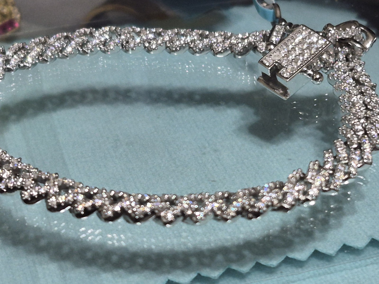 7.5 Moissanite Miami Cuban Monaco Bracelet Sterling Silver 6mm With Box lock
