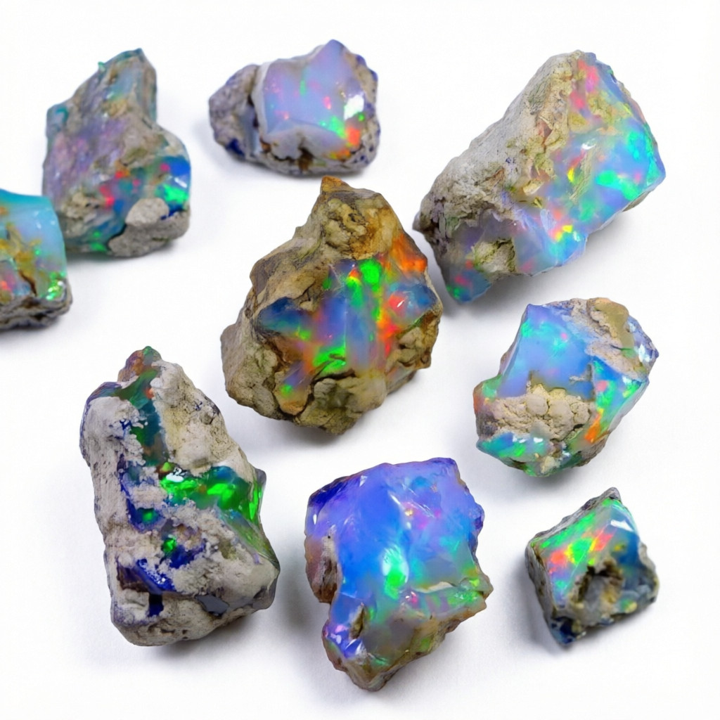 200Ct Natural Australia Opal Multi Color Rough Uncut Gemstone Lot Jewelry Making