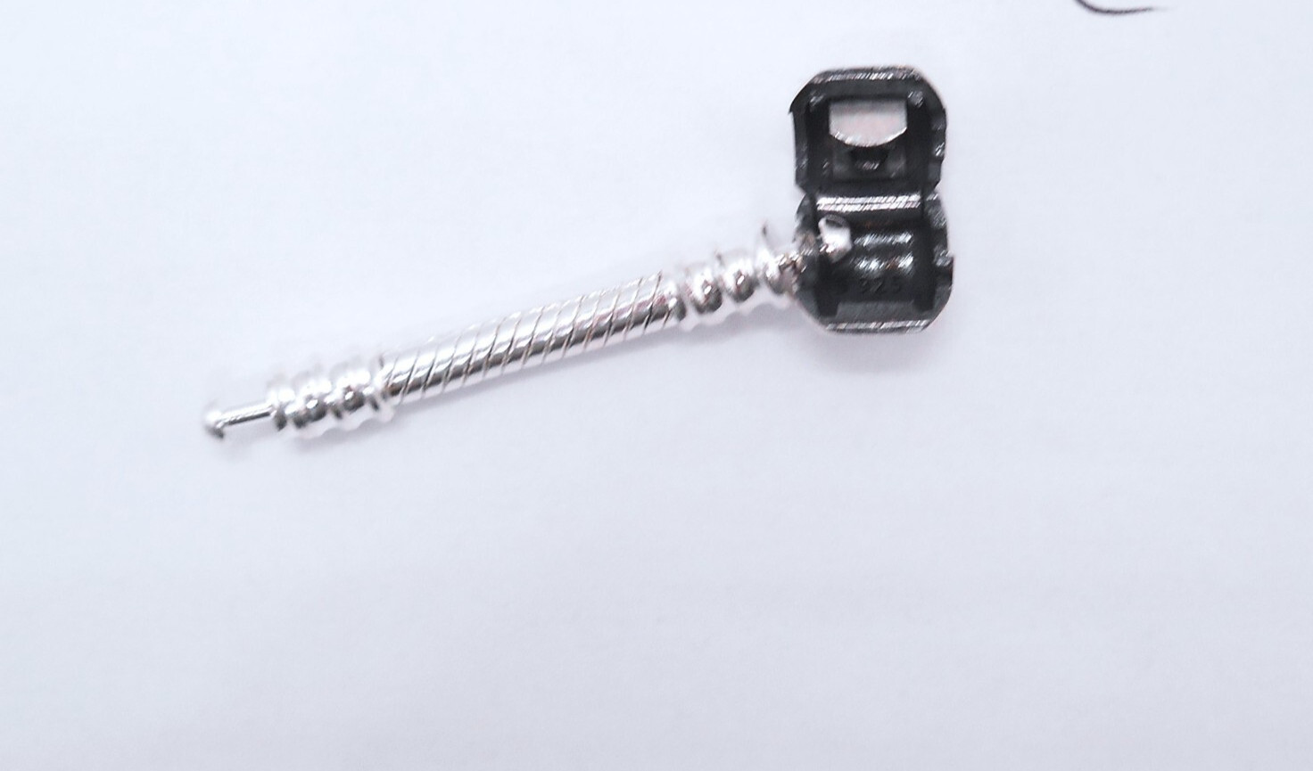 UNIVERSAL EXTENDER FOR CHARM BRACELET WITH BARREL SMOOTH SNAP CLASP 3.5CM/1.3″