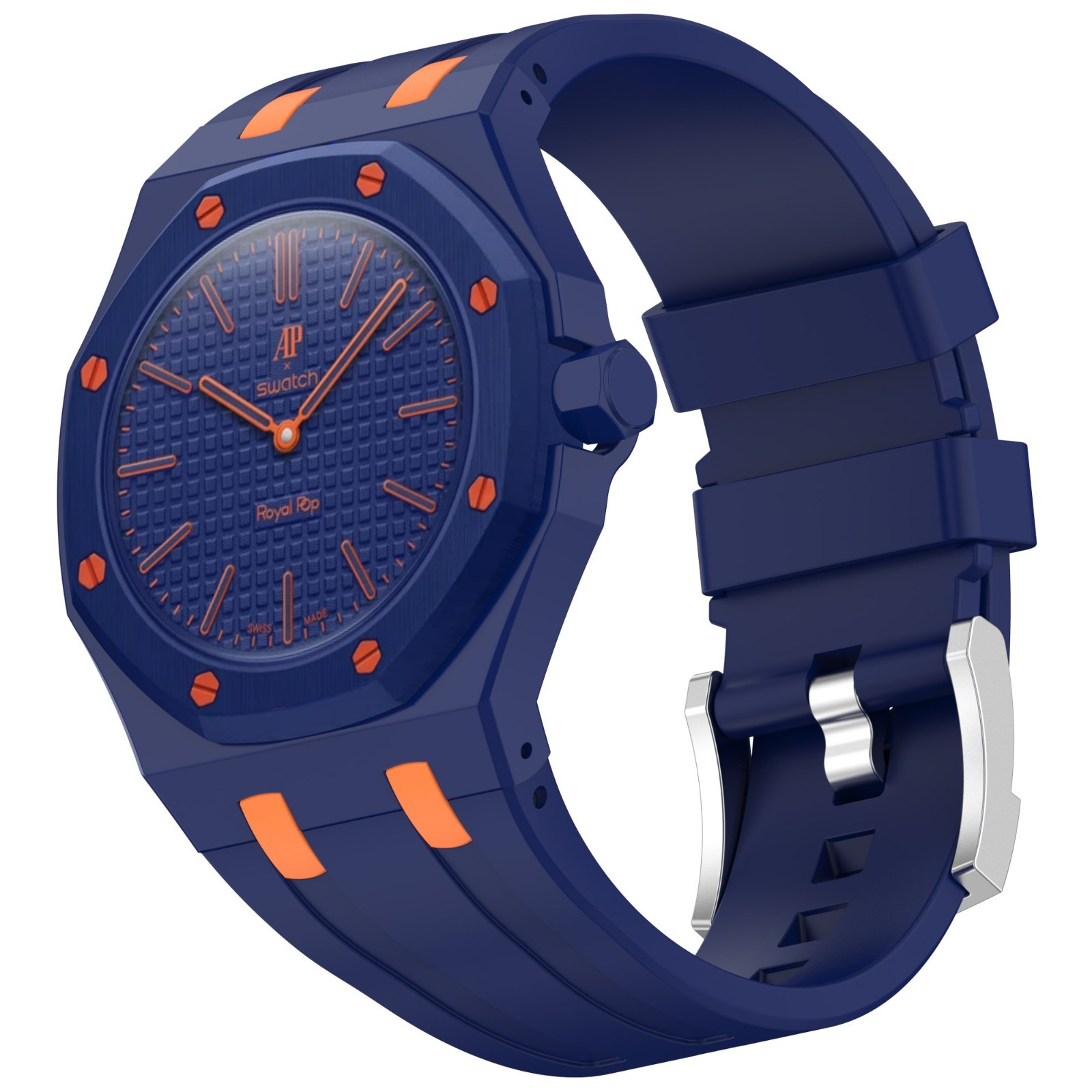 Strap For Swatch x AP Royal POP Silicone Watch Case, Changer To Wristwatch