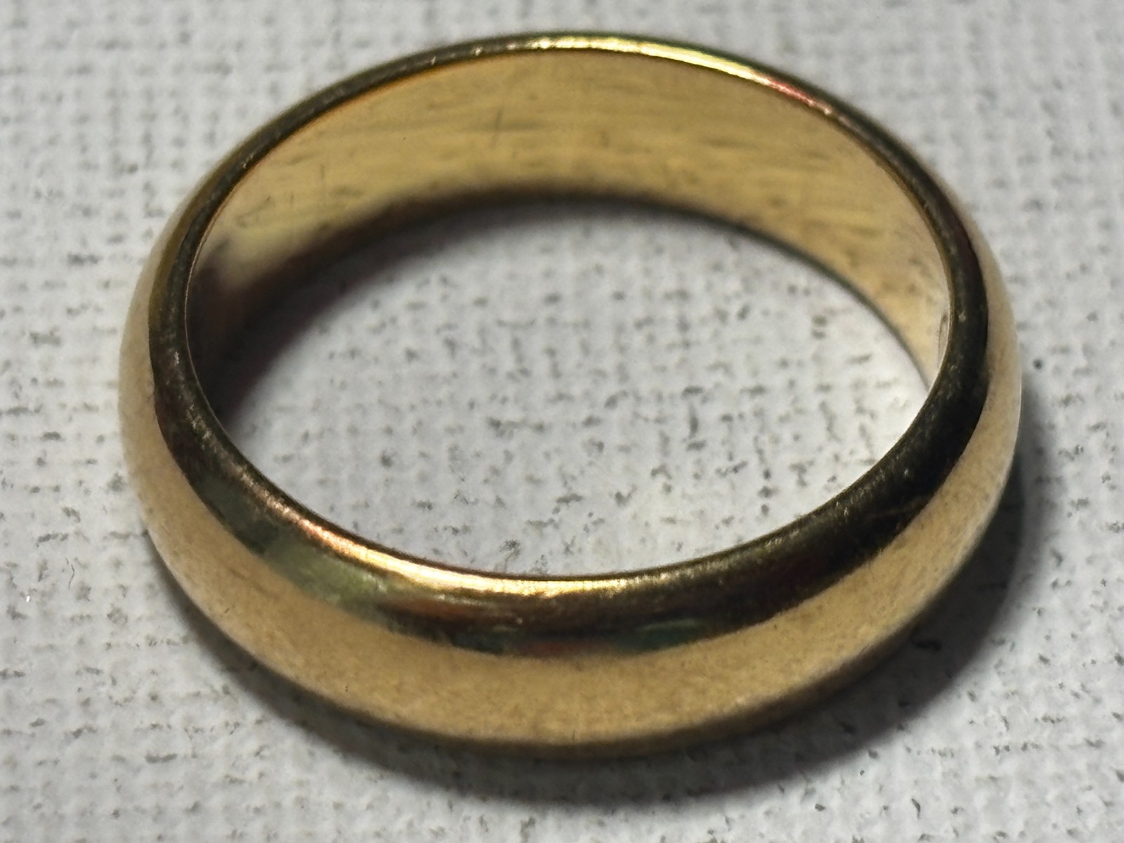 18K Solid Yellow Gold Ring Vintage Wedding Band 7.1 grams Size 6.5