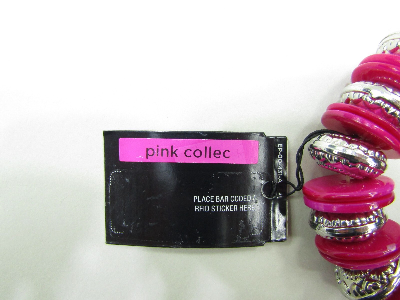 Pink Collec Costume Jewelry Bracelet Chunky Coastal Chic Preppy Pink Silver New