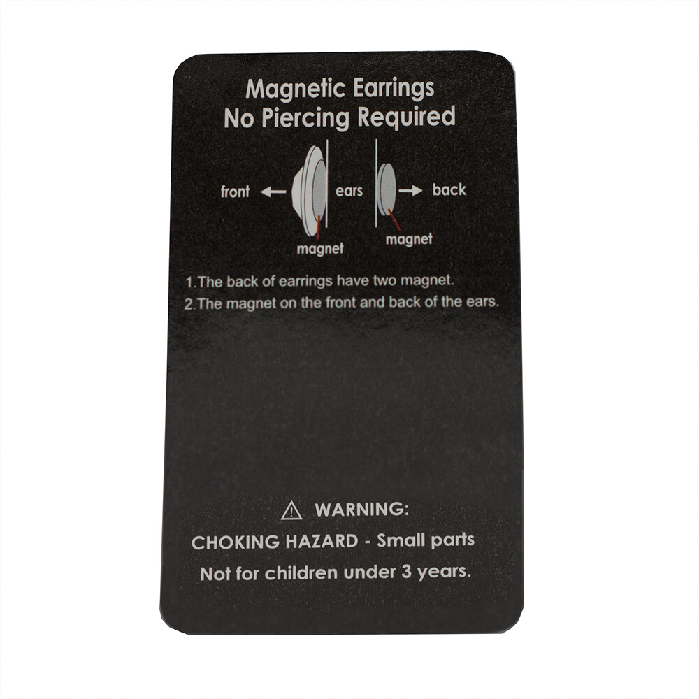 Earrings Magnetic with Prong Set Cubic Zirconia 6mm or 5mm- Sold as a Pair