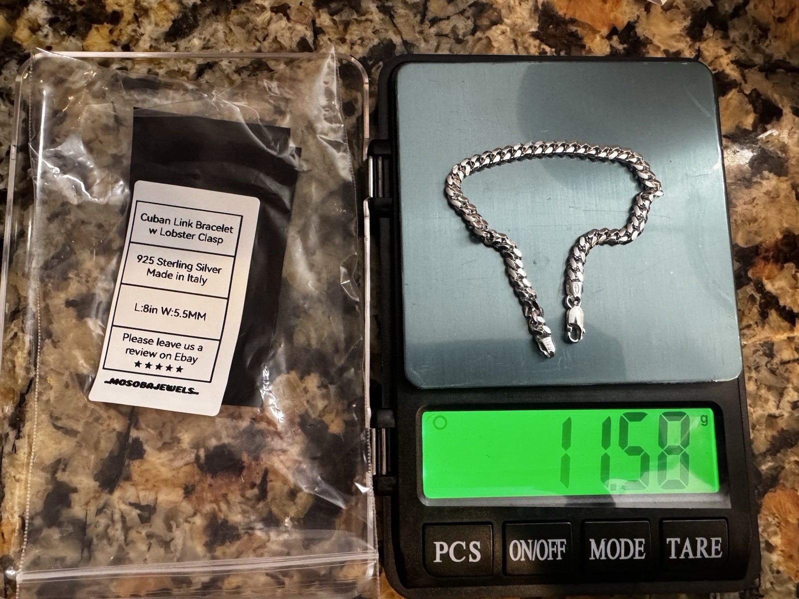 Mens Real Solid 925 Sterling Silver Miami Cuban Bracelet 7-8Inch 4-6MM