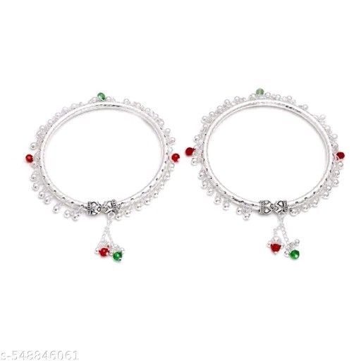 Indian Bollywood Traditional Silver Plated Anklet Fashion Jewellery