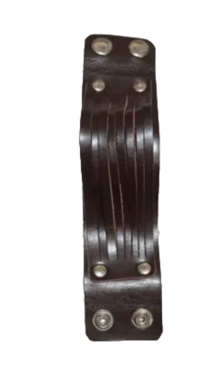 Genuine Leather Bracelet Unisex Wide Wrist Belt Wrap Cuff Wristband Black Brown