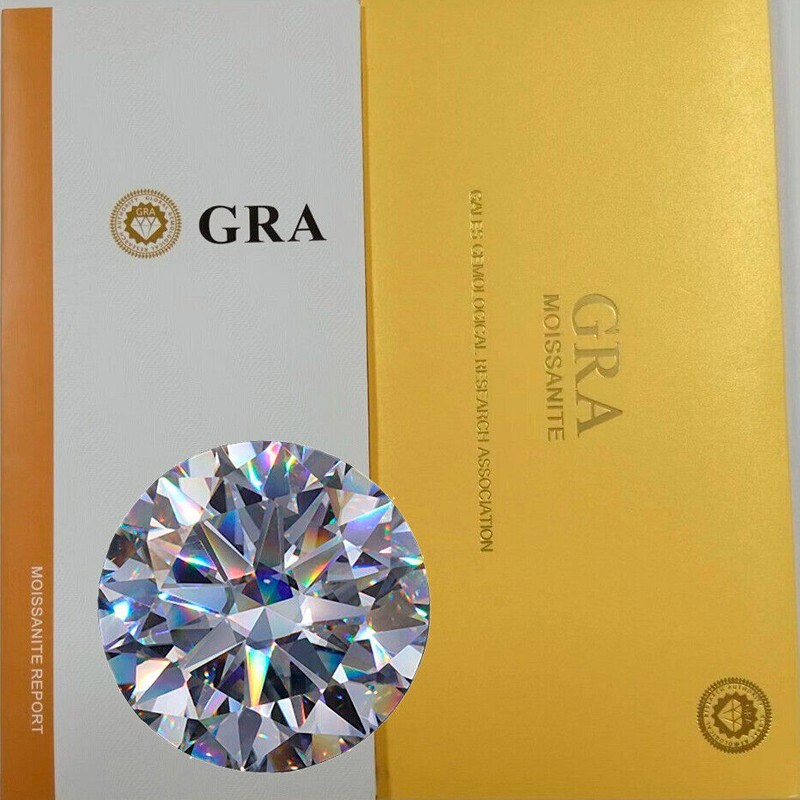 0.1-5ct D Color VVS1 Round Cut Loose Moissanite Real Gem Diamond Stone W/ GRA
