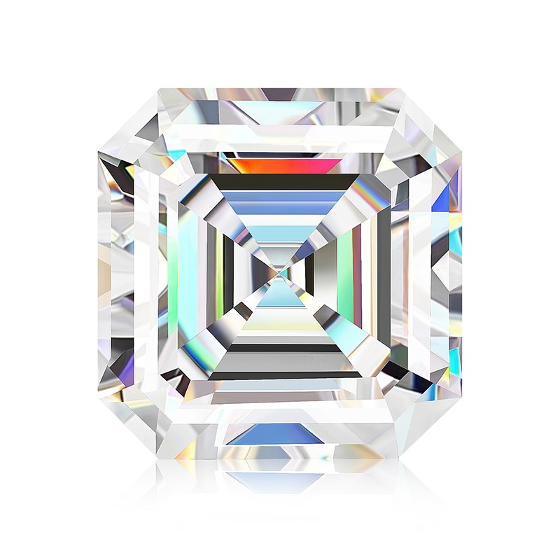 US Loose Moissanite Real Gem Stone GRA Certificate 0.1-10ct VVS1 D Asscher Cut