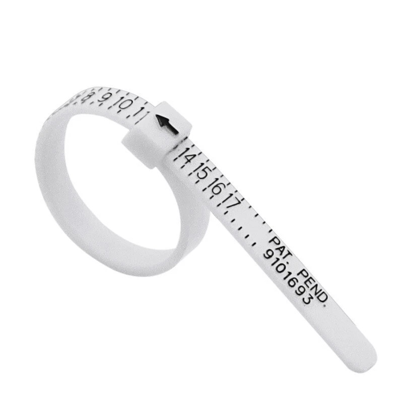 2PCS Ring Sizer Measure Tool Gauge Plastic Finger Sizing Finder Reusable 1-17