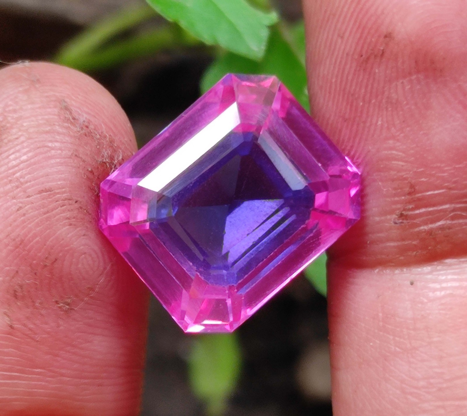 15 Ct Certified Loose Gemstone Beautiful Emerald cut Natural Pitambari Sapphire
