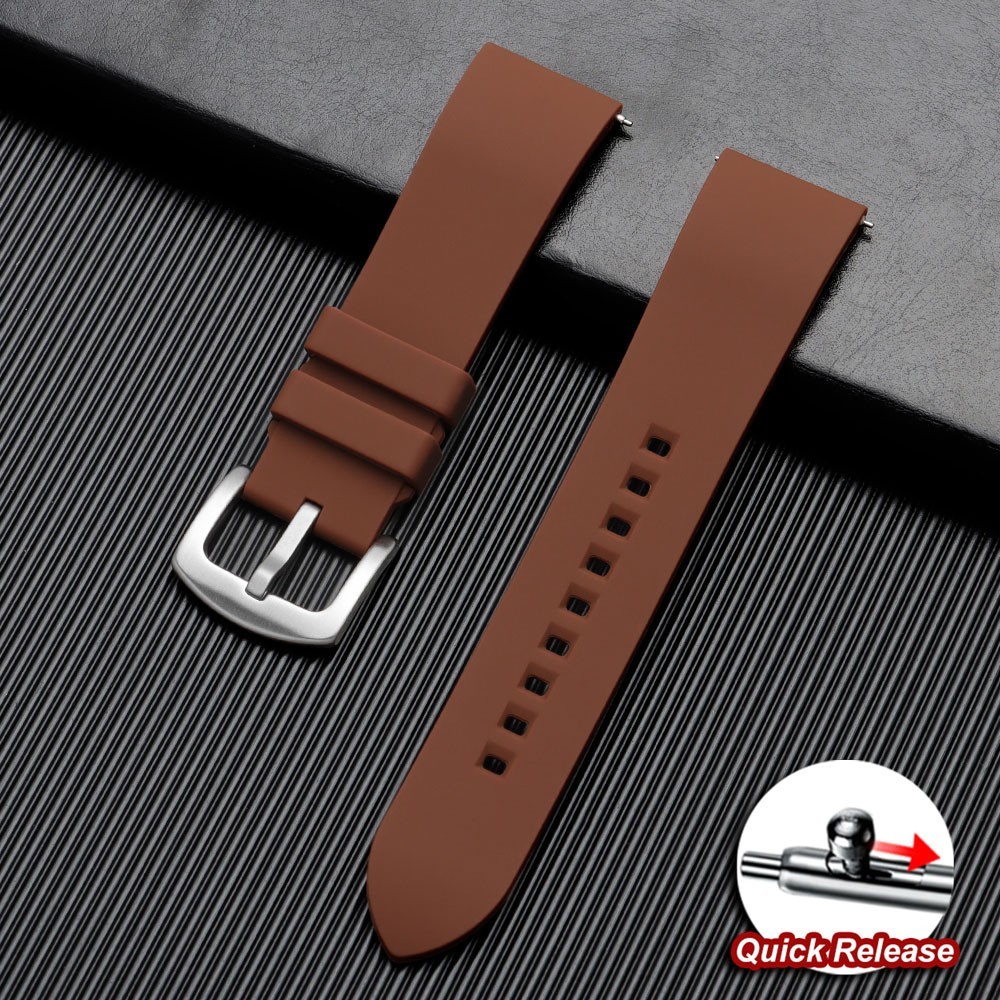 Universal Silicone Watch Strap 18-24mm Quick Release Rubber Sport Band