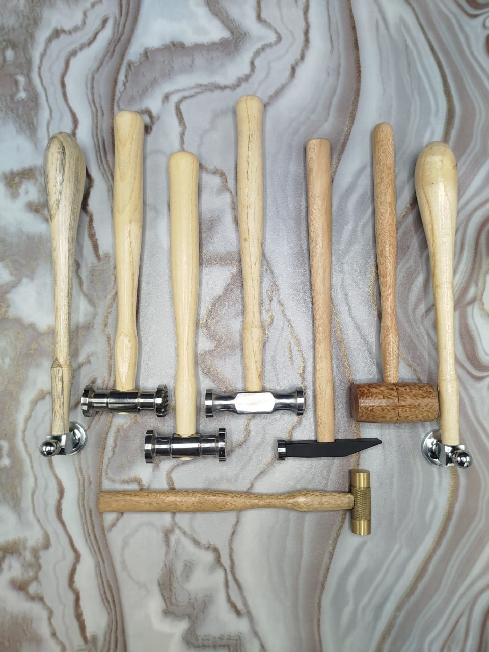 8pc Jewelry Hammer Set Metal Forming Tools for Silversmith & Jewelry Making