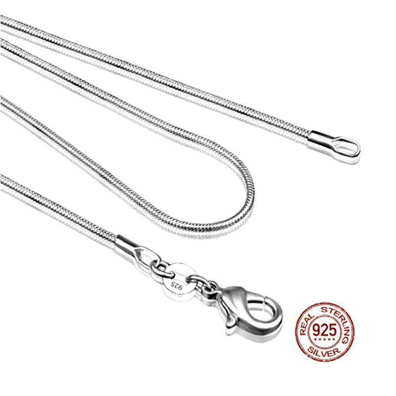 925 Sterling Silver Snake Chain Necklace High Quality For Men Women Pendant Link
