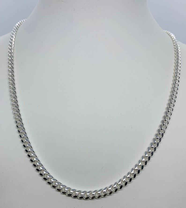 925 Solid Sterling Silver Curb/Cuban Link Chain Necklace For Women And Men