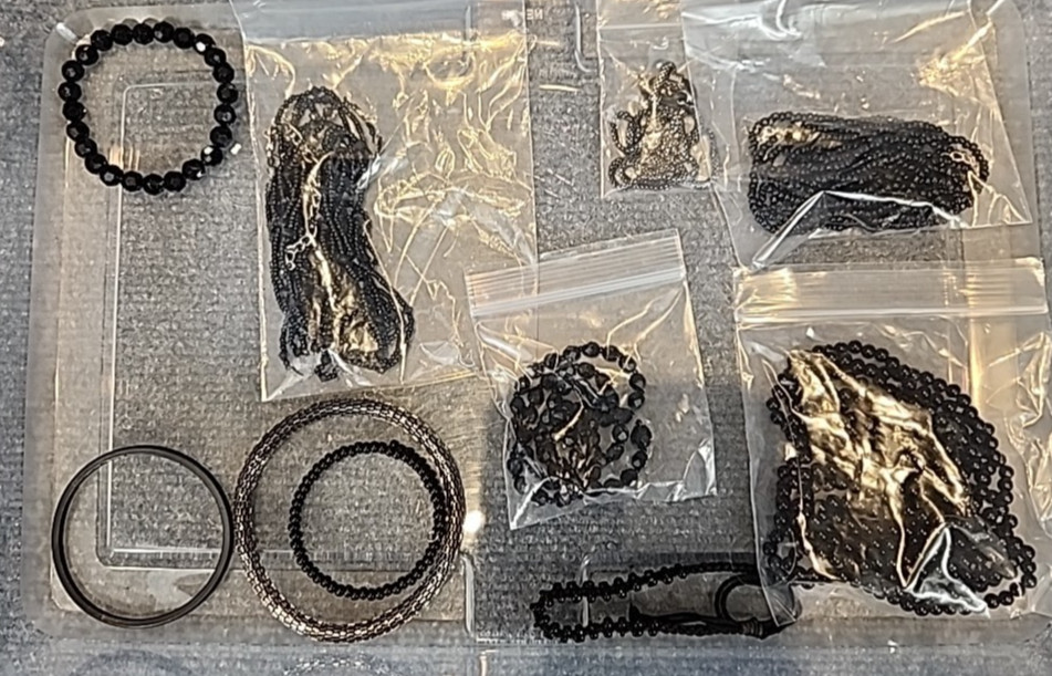Jewelry Wearable Midnight Black Collection 5 Lbs Lot # 511 See Description