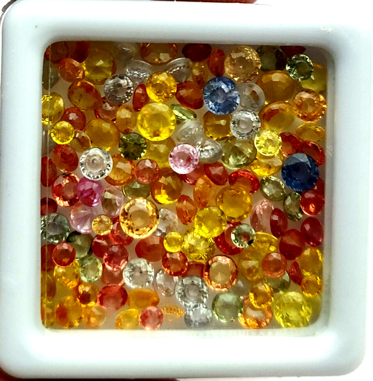 Natural Multi Sapphire Round Faceted Loose Gemstone Lot 10 Pcs 2-3 MM