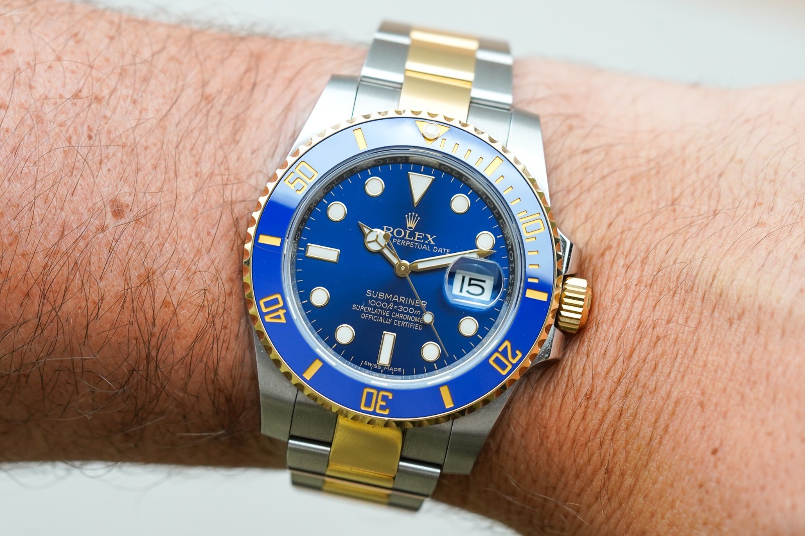 Rolex Submariner 116613LB ‘Bluesy’ Men’s Two Tone 18k Gold Blue Dial Watch