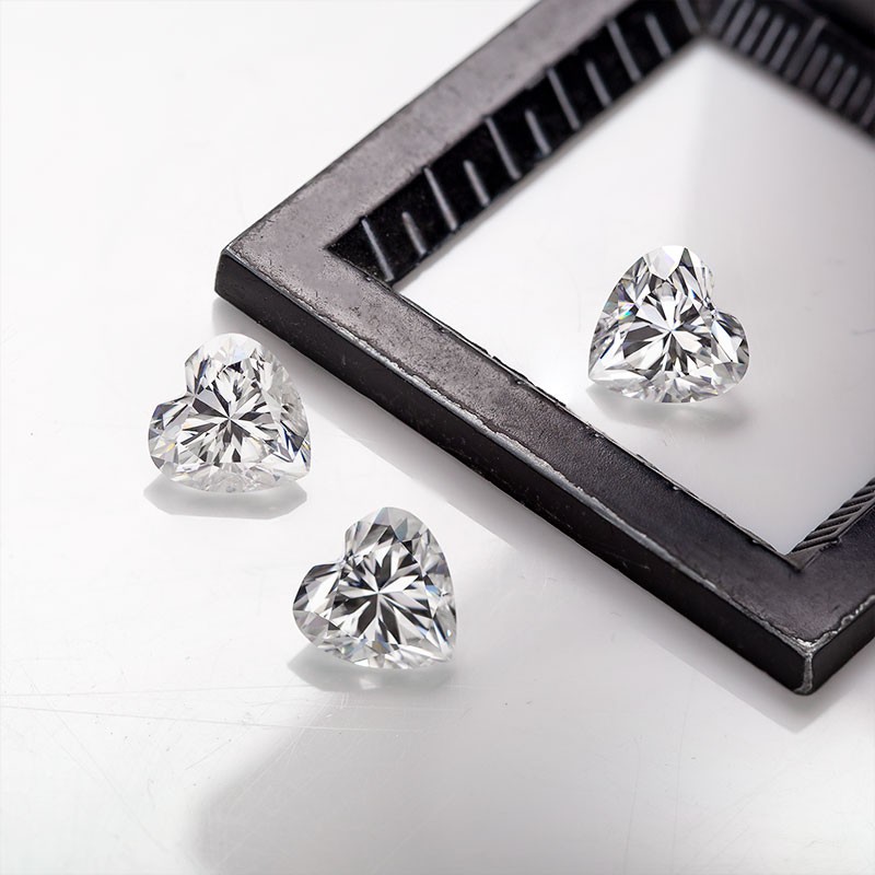 US 0.1-4ct D Color Heart Cut 1-8pcs Sparkling Loose Moissanite GRA VVS Wholesale