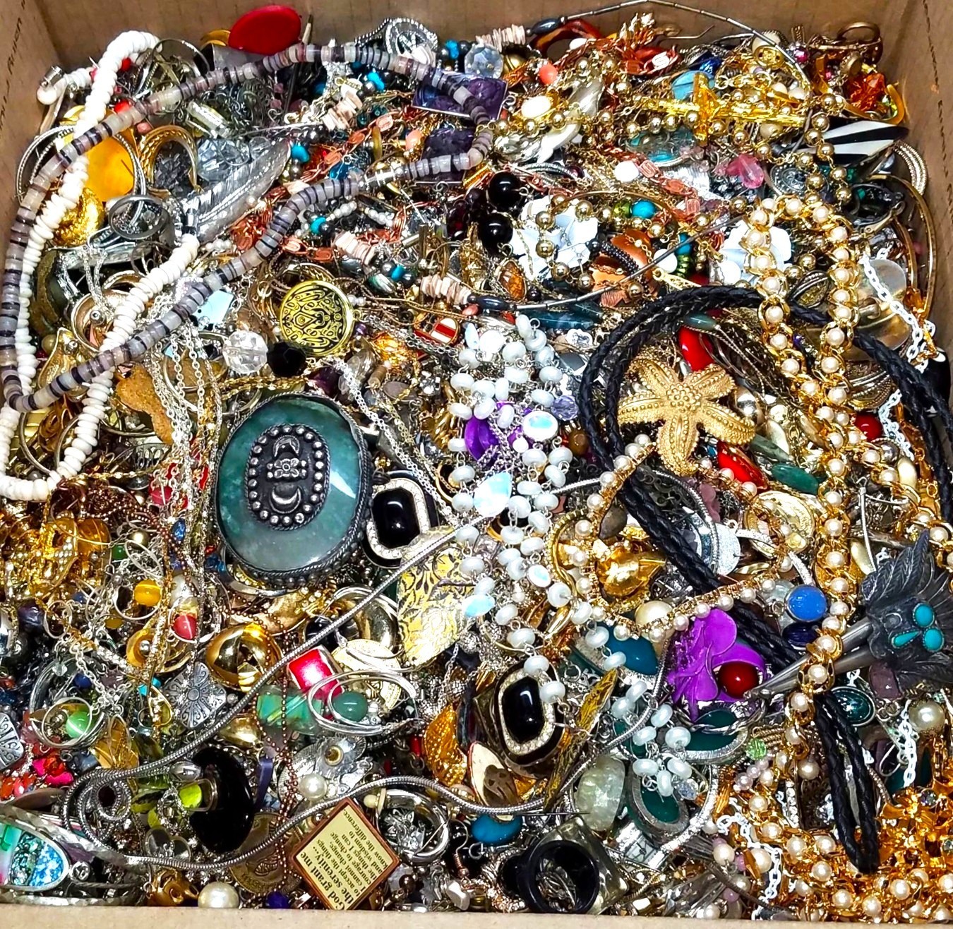 3 Lbs Old Unsorted Jewelry Lot Vintage & Modern + Junk & Wear & Resell Tangled