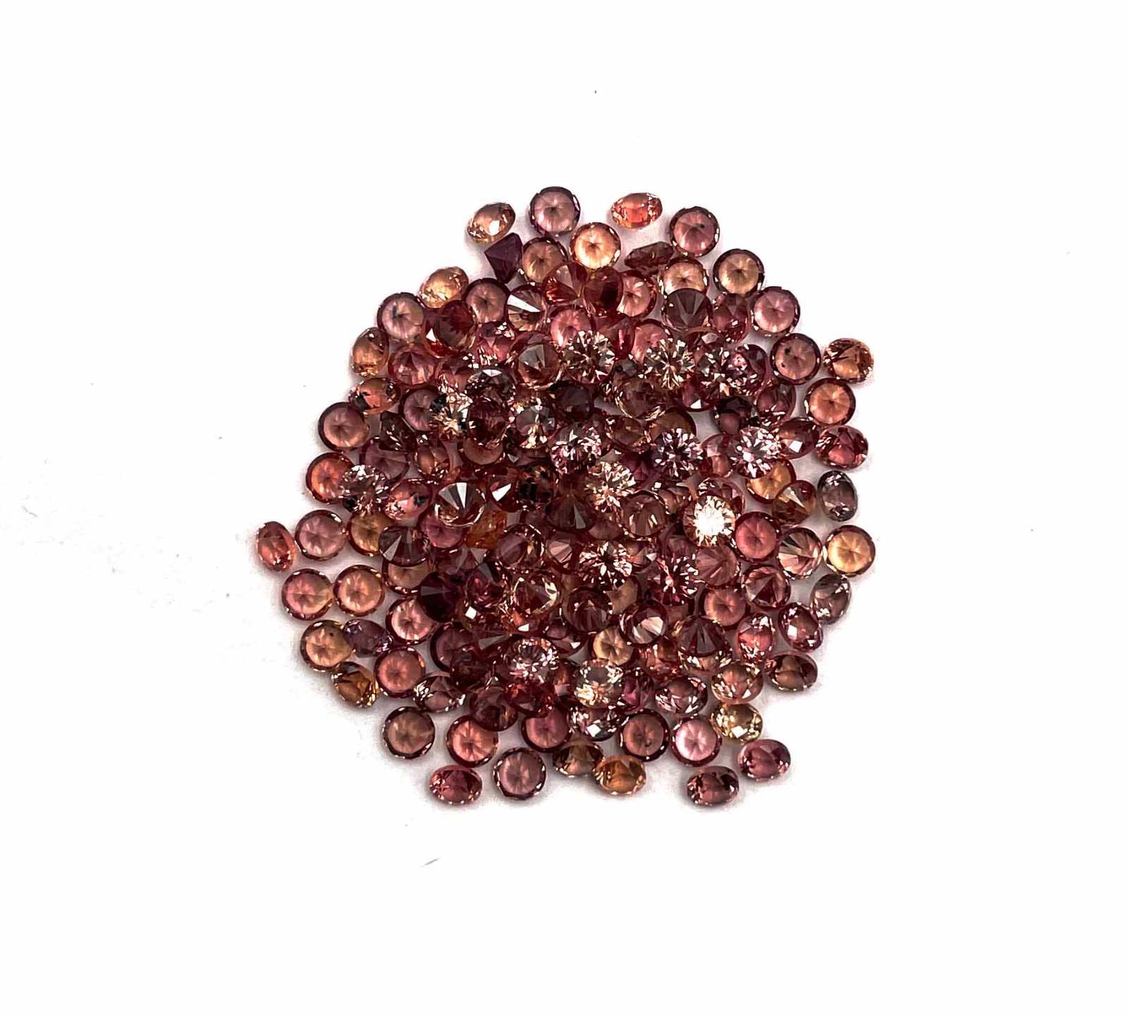 Natural Orange Sapphire Round Cut Loose Gemstone Lot 20 Pcs 2.50 MM