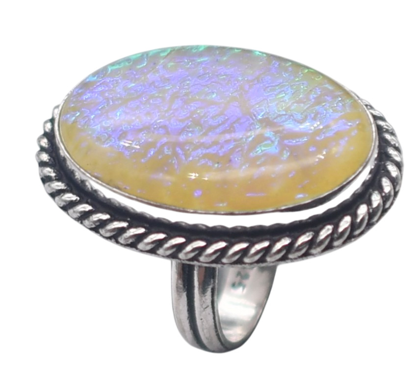 Austrilian Triplet Opal Natural Gemstone Silver Ring US Size-4.75 R 5004