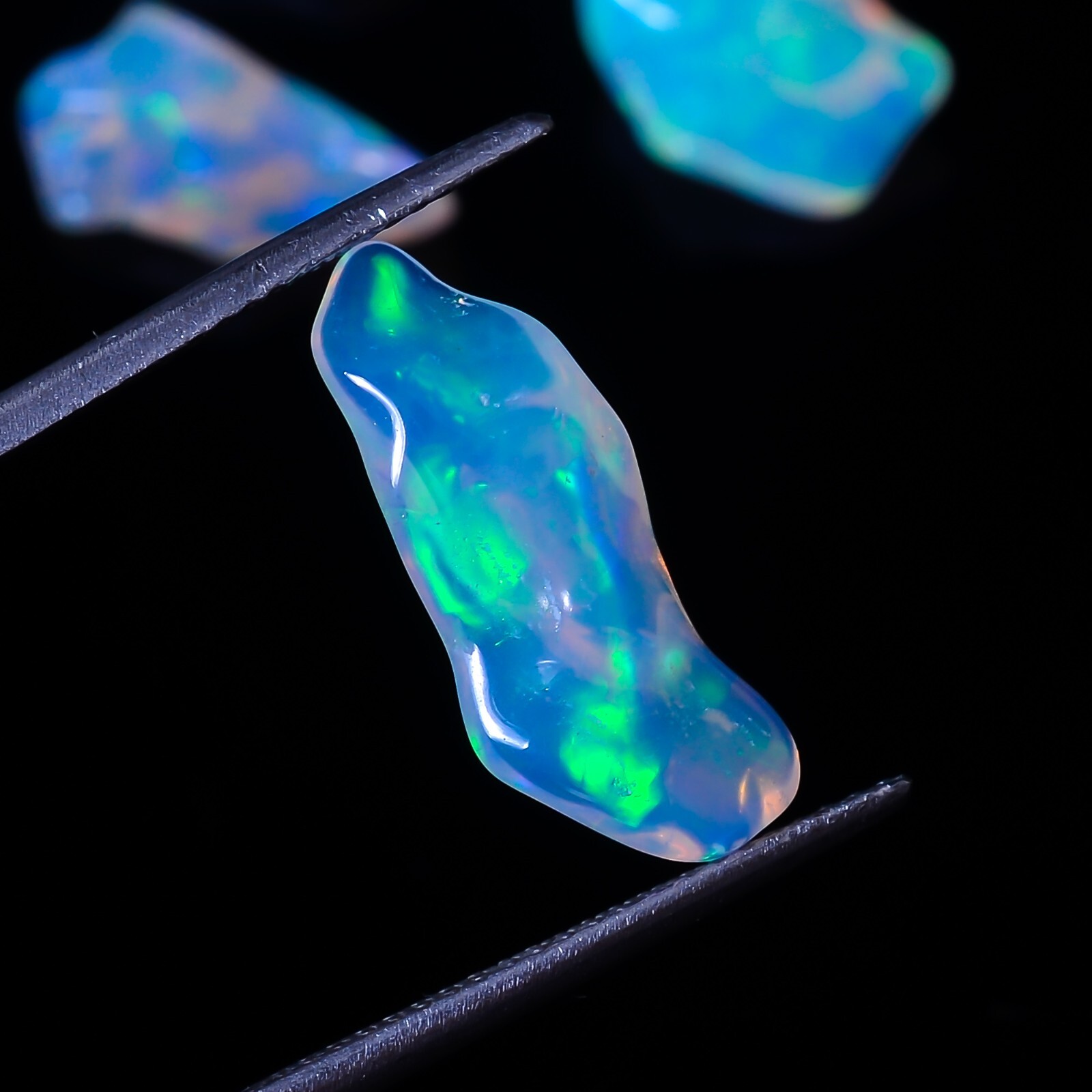Natural Ethiopian Opal Polished Roungh Freeform 11 Ct Gemstone 5 Pc 15X6 18X7 mm