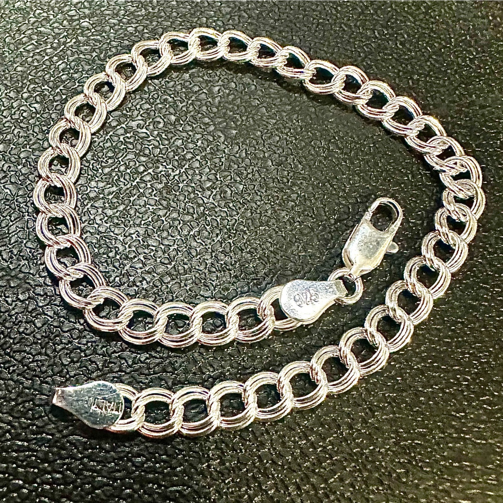Italy 925 Sterling Silver Link Bracelet Charm Men Women 5MM Anklet for Women