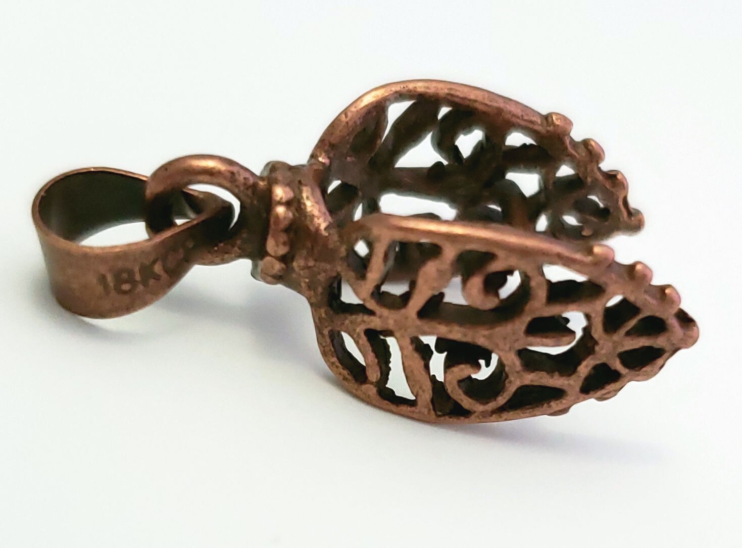 Copper Color Large Filigree Pinch Bails (Qty 5-15) Ships from WI, USA (13-C)