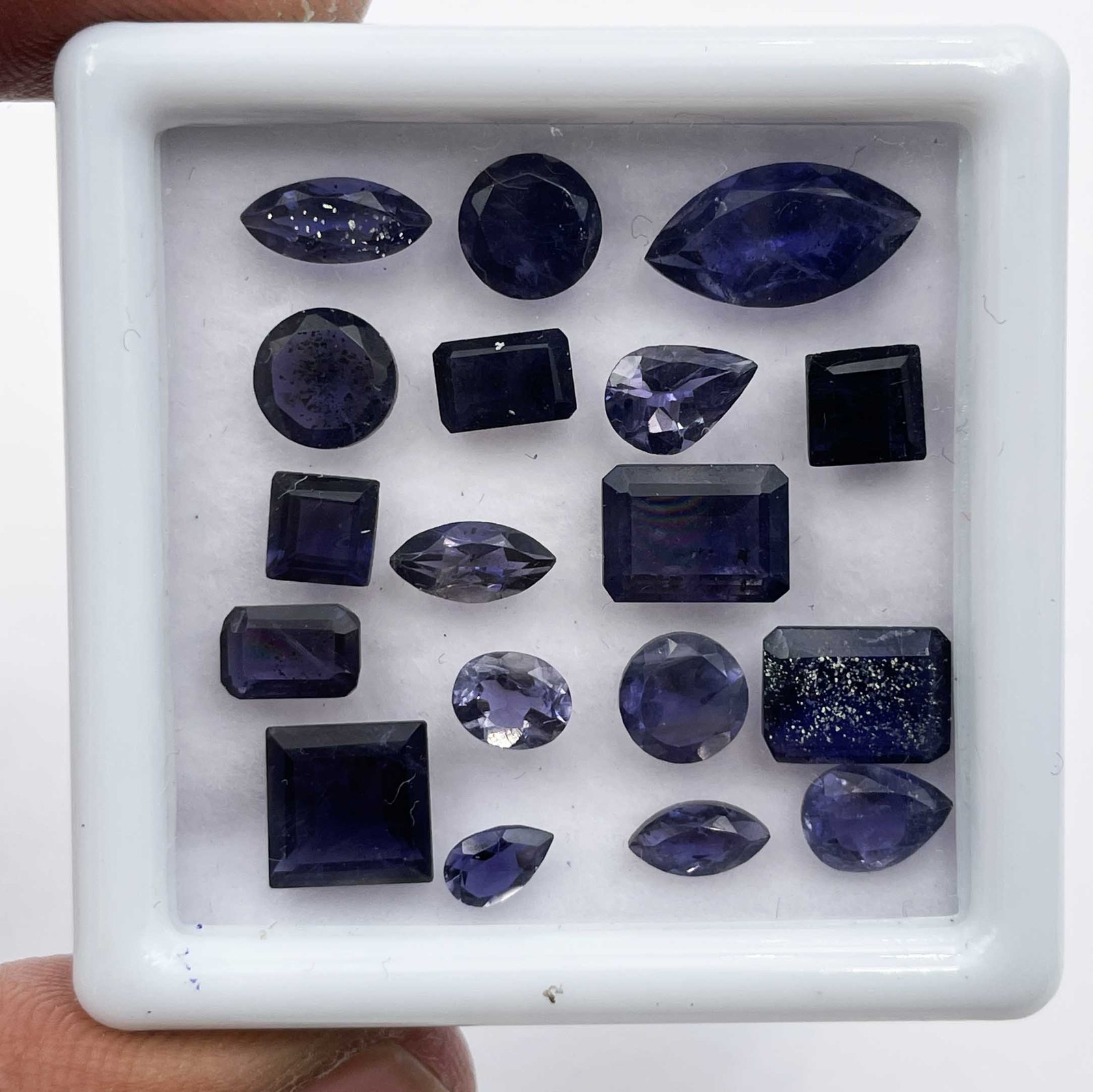 Natural Iolite Mix Shape Cut Loose Gemstone Lot 3-7 MM 69 Pcs 20 CT