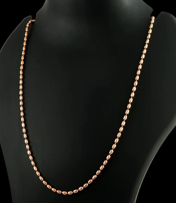26 inch Pure Copper 4 MM Bar Chain Necklace, Healing Copper Jewelry, Spiritual