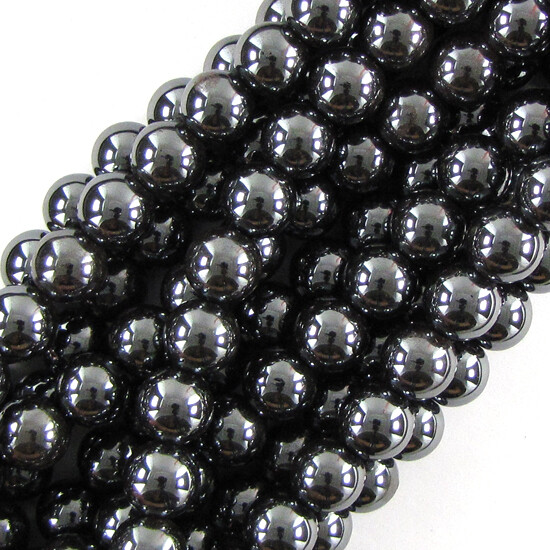 Natural Hematite Round Beads Gemstone 15″ Strand 3mm 4mm 6mm 8mm 10mm 12mm