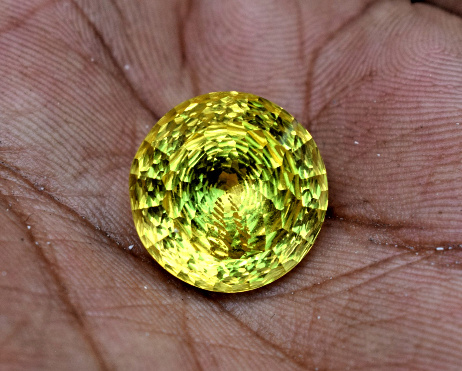 25 CT Natural Yellow Sphene Master Round Cut Certified Loose Gemstone Rare Find