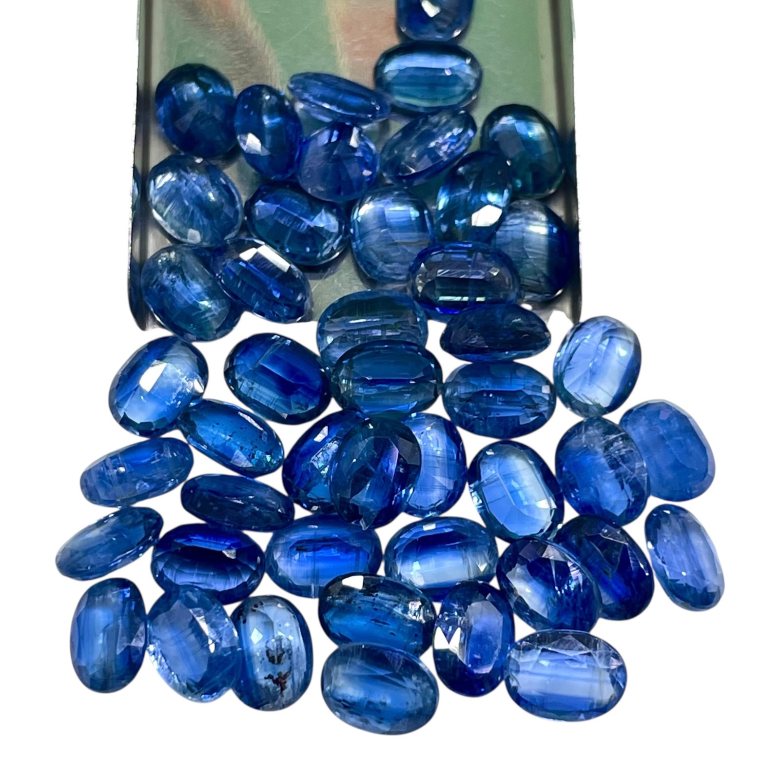 5 Pcs Natural Kyanite Blue 6x4mm Oval Cut Dazzling Untreated Loose Gemstones Lot