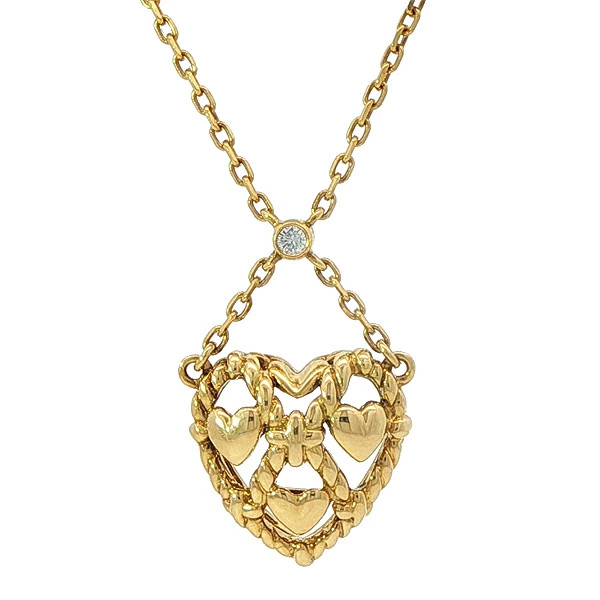 MIKIMOTO returns accepted Heart Diamond 0.03ct Necklace K18YG