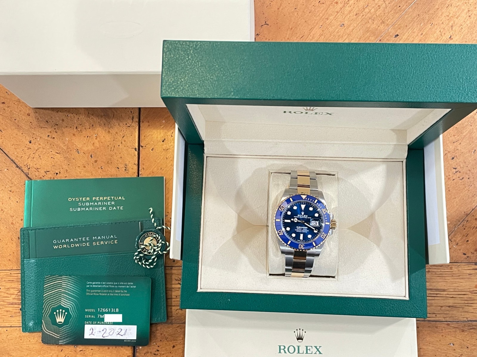 Rolex Submariner 126613LB Yellow Gold & Steel Blue {B+P}