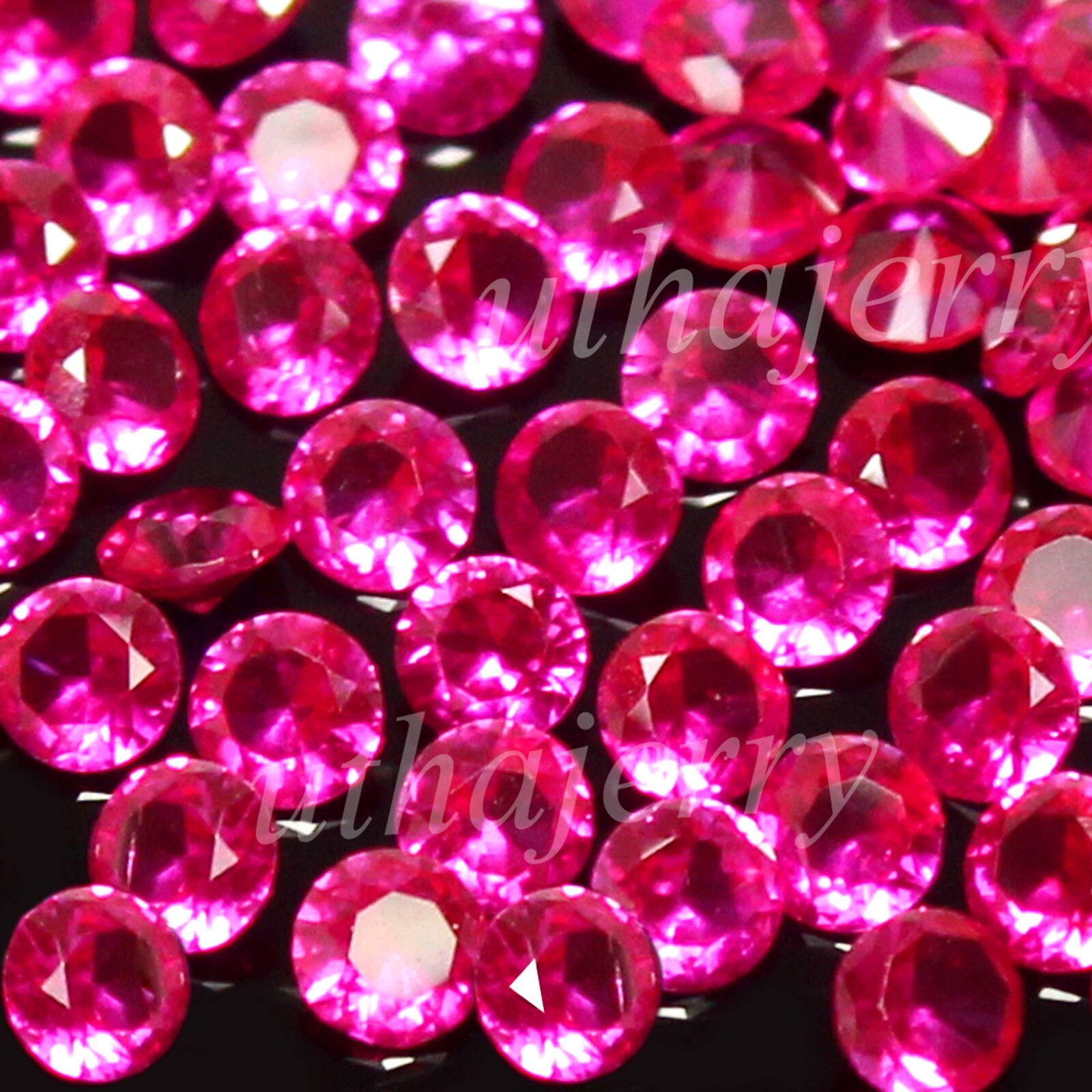 1000 Pcs Lot Natural Certified Burma Red Ruby 0.80 MM Round Gemstone Eye Clean