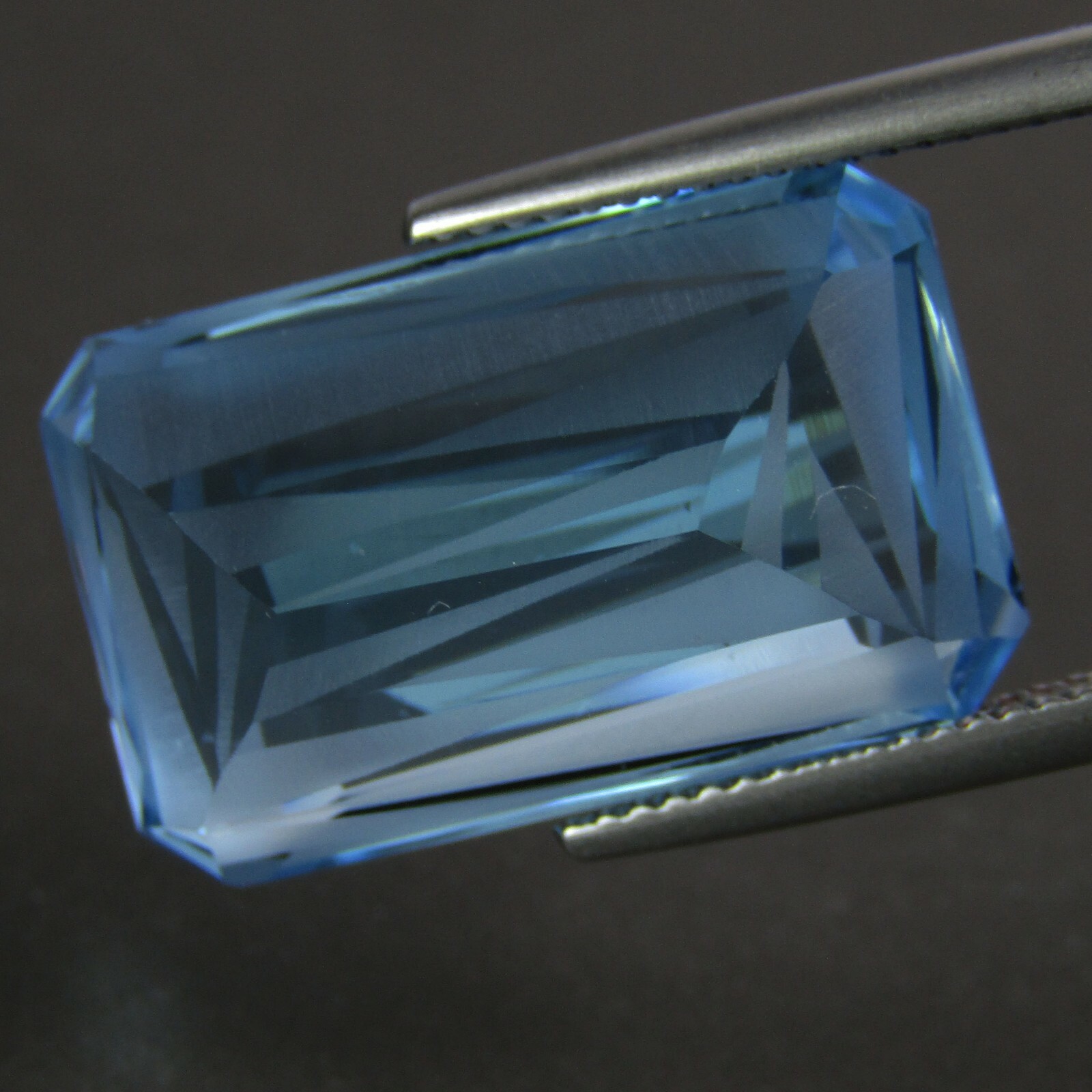 26.05Cts Ravishing Natural Baby Blue Topaz Fancy Emerald Cut Loose Gemstone
