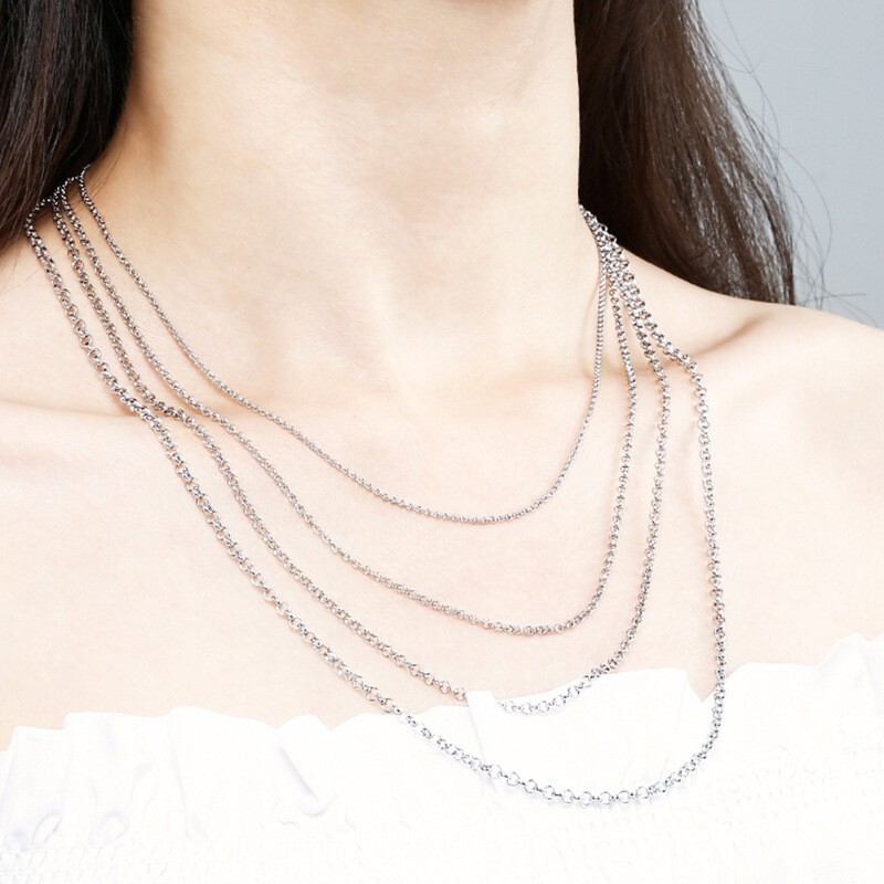 Sterling Silver Belcher Chain Necklace – 1.5mm – 16″ 18″ 20″ 22″ 24″ 26″ 30″