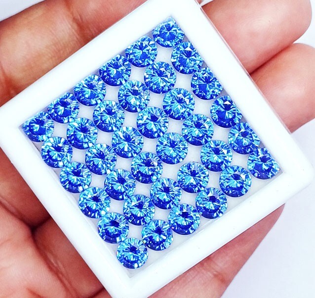 5 MM Natural Blue Ceylon Sapphire 20 PCS Loose Gemstones Certified Round Cut Lot